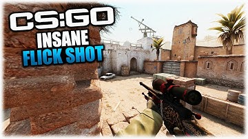 Counter Strike: Global Offensive - Insane AWP Flick Shot on Dust 2