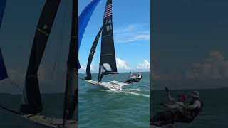 Couple of Gybes in Florida #49ersailing #sailboat #sailing #training #ocean