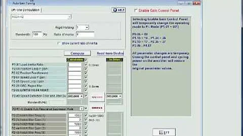 Delta Products HowTO Video  - A2 Servo Drive tuning using ASDASoft