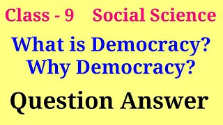 what is democracy why democracy question answer | class 9 civics chapter 1 question answer screenshot 5