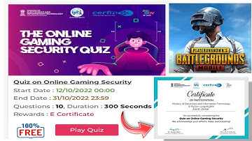 National Cyber Security Awareness Quiz Series 2022 I MyGov Quiz I Quiz On Gaming Security I MyGov