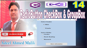 How to use radio Button || check Box || group Box || in c# in Urdu Hindi p14