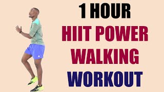 1 Hour HIIT Power Walking Workout for Weight Loss  Burn 600 Calories