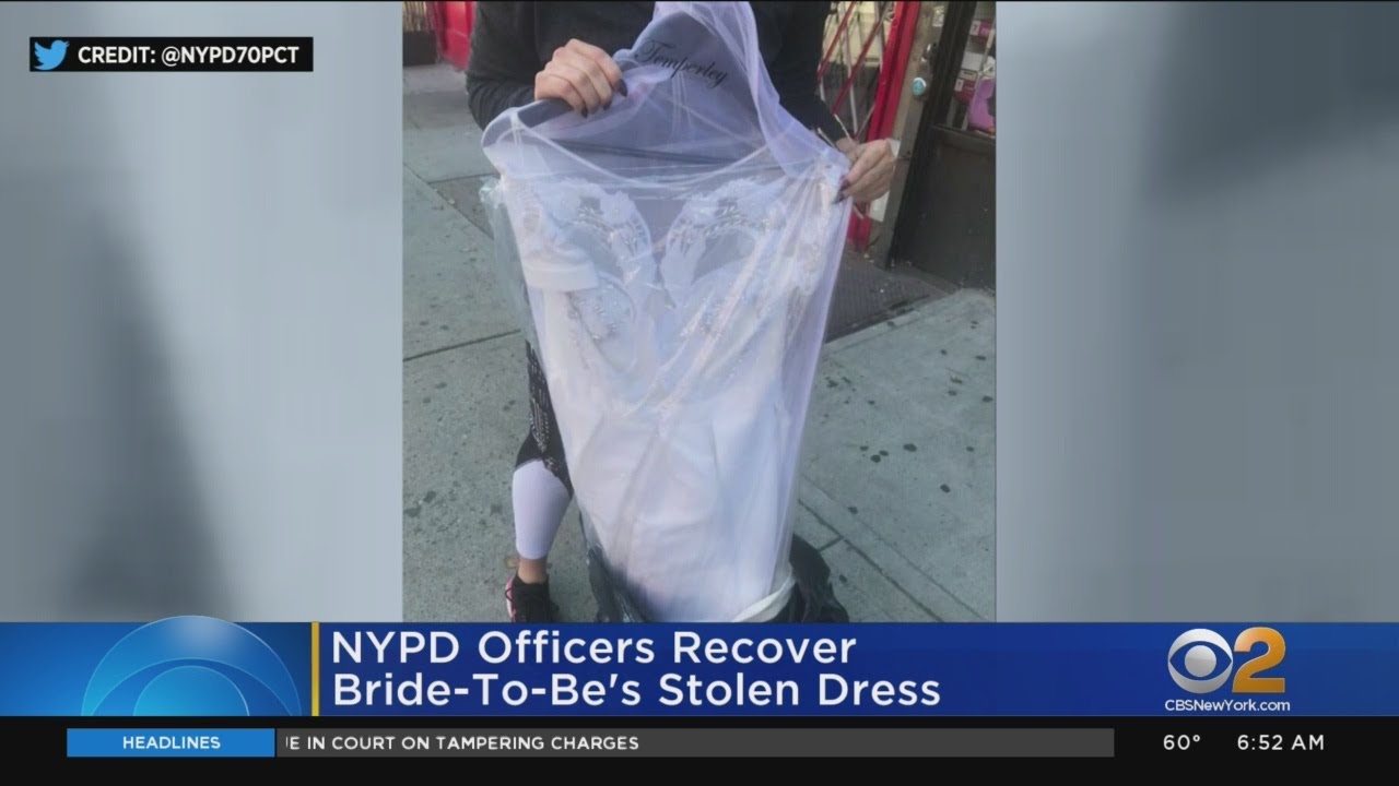 wedding dresses NYPD Helps Track Down Stolen Wedding Dress