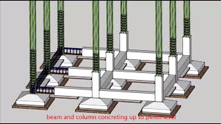 Animation video for sub structure detailing | RCC building screenshot 3