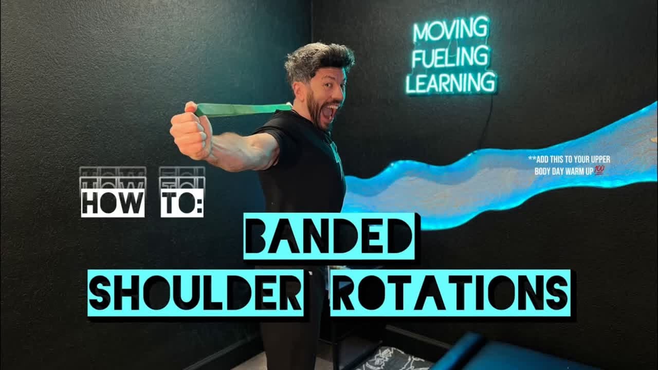 BANDED SHOULDER ROTATIONS | ADD THIS TO YOUR ARM DAY WARM-UP - YouTube