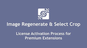 Image Regenerate & Select Crop Extensions Activation Process