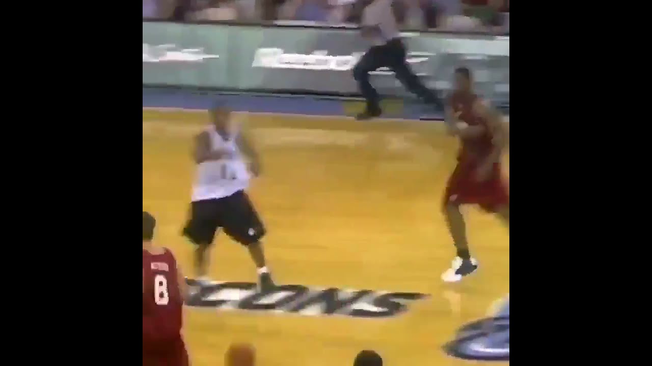 Kristaps Valters alley oop pass to LeBron James in 2003 summer league
