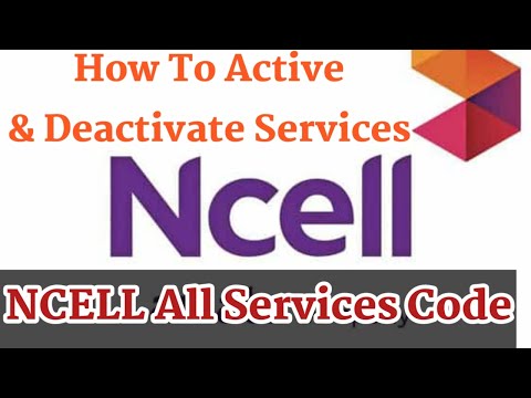 How To Active & Deactivate Services NCELL All Services Code-2020  | Internet Setting, See Result etc