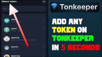 How to add token on tonkeeper wallet