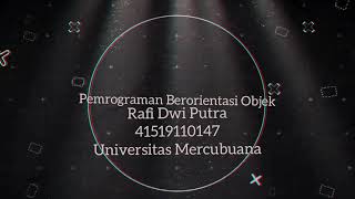 Pertemuan 3 - Pemrograman Berorientasi Objek