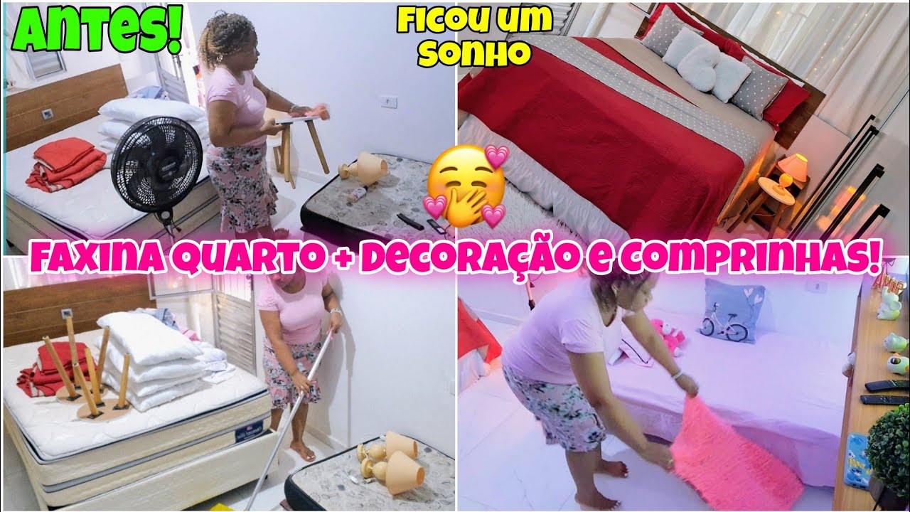🧹 FAXINA COMPLETA  no QUARTO + DECORAÇÃO Fácil e COMPRINHAS da SHOPEE/FICOU um SONHO😍