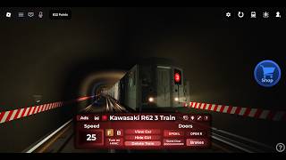 Roblox: Operating an R62 (3) train via the (4) line in IRT Subway Lines.