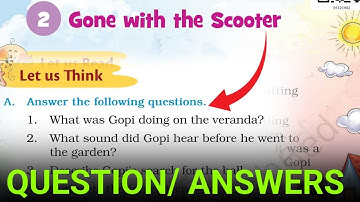 Gone with the Scooter class 5 question answers | English Class 5 Santoor chapter 2 | Question/ Ans  