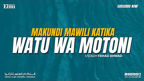 WATU WA MOTONI #islamicstatus #mawaidha #tiktok #allah