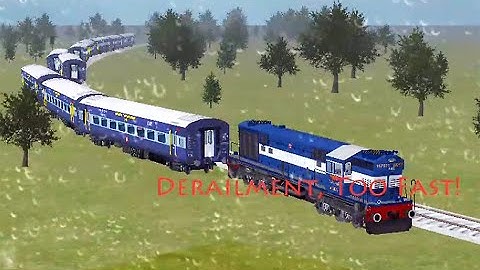 Indian Train WDM-3A at American Midwest in Rainy Day Got Derailment Because Too Fast - Train Sim