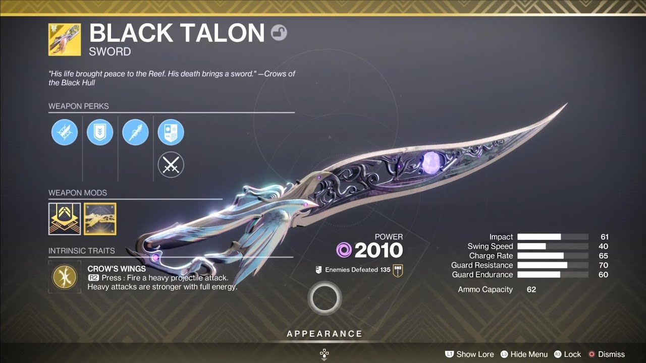 Black Talon Exotic Weapon & Catalyst – Destiny 2