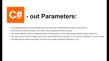 Ref and out parameters in C# explained in under 6 minutes