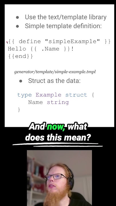 Golang code generation template example #golang #programming #coding # ...
