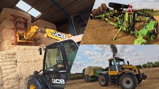 JCB & KRONE BALING - RITCHIE BALE GRAB - MF 3645 And PLOUGH UPDATE