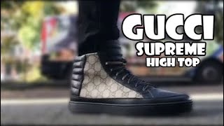 Gucci Supreme GG high-top sneaker Review and on foot - YouTube