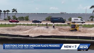 Cape Coral pushes back on delay claims as 250-foot flagpole nears completion