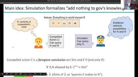 BUsec Seminar 10/7/2020 - Sarah Scheffler, "Protecting Cryptography from Self-Incrimination" (2/2)