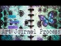 Art Journal Process with Marabu Crayons | Beginners Mixed Media Art Journaling