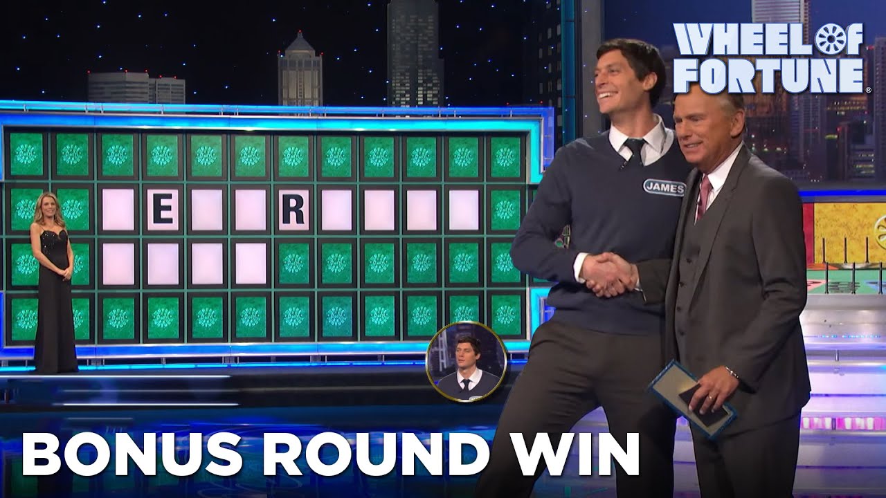 James Wins 33K in the Bonus Round Wheel of Fortune YouTube