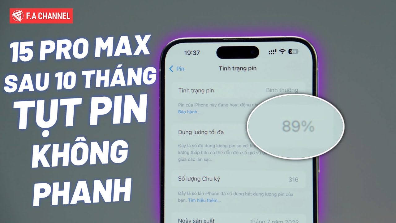 iPhone 15 Pro Max Sau 10 Tháng Dùng Như Phá - Bất Ngờ Vì "PIN TỤT KHÔNG PHANH"