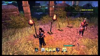 ESO:  Shadow of Sacre Tor, lever order to drop draw bridge (how to)