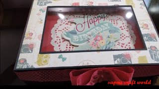 how to make box for scrapbook album |SAPNA CRAFT WORLD|