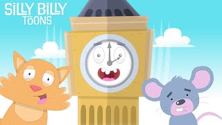 Hickory Dickory Dock (+ Row Row Row Your Boat) | Silly Billy Toons | Songs for silly kids!