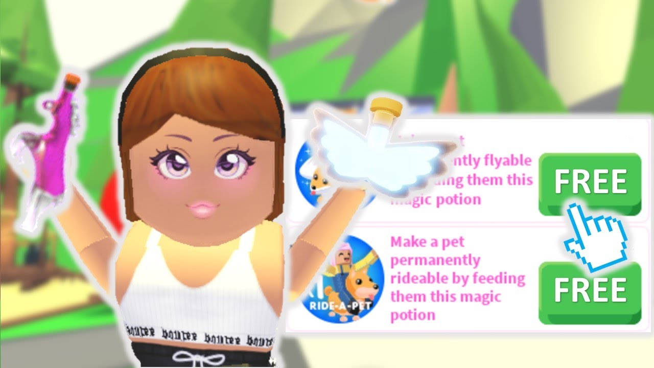 HOW TO GET FREE RIDE AND FLY POTIONS IN ADOPT ME (ROBLOX) YouTube