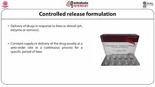 Introduction to Controlled Release drug delivery system