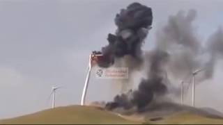 Too Much Wind Cause Wind Turbine Explodes & damage