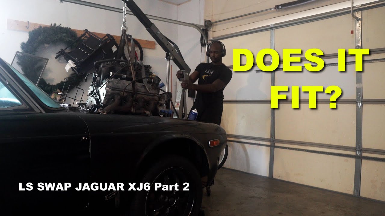 Cleaning and Test-Fitting the Engine in the Jaguar XJ6 || LS Swap Part