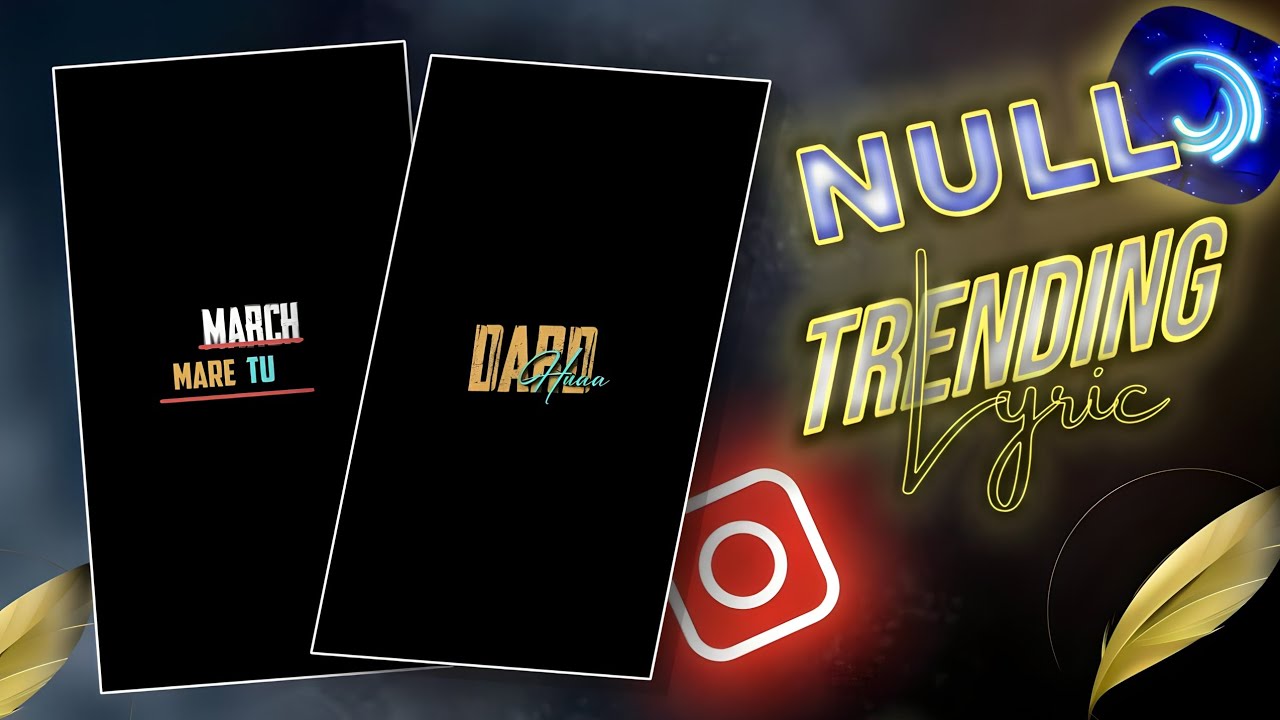 New Trending Black Null Lyrics Video Editing in Alight Motion | Bittu ...