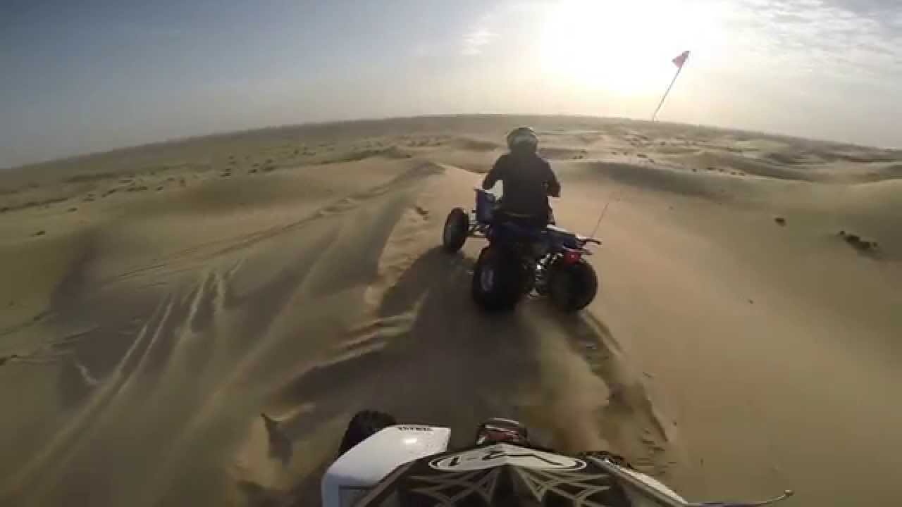 Yamaha Raptor Ride On Yamaha Raptor 660 and Blaster riding on the soft dunes of Abu Dhabi ...