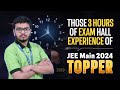 Those 3 hours of exam hall experience of jee main 2024 topper  ishaan guptas journey  allen