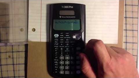 Solving Quartic Equations Using The TI 36X Pro