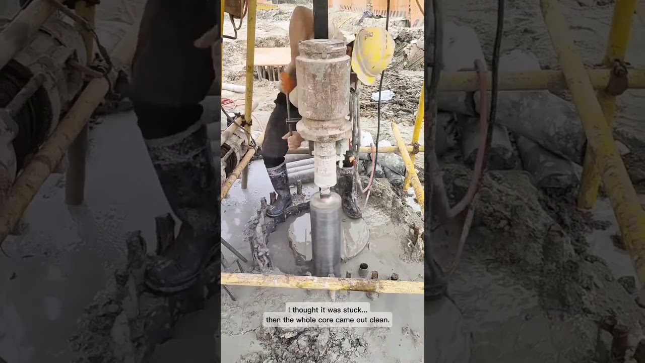 the precision on this core drill is unreal 😮 #ConstructionLife