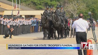 Hundreds gather in Lumberton for NC Trooper's funeral