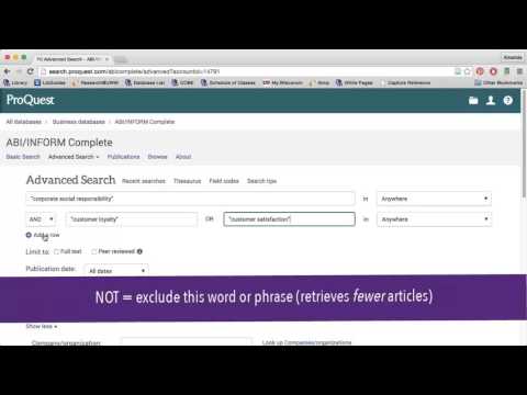 Using Library Databases: ABI/Inform Complete & Business Source Complete