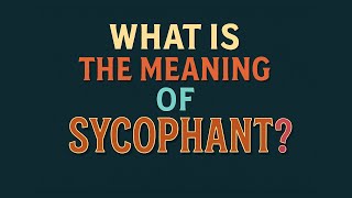 What Is The Meaning Of Sycophant?