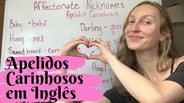 Como dizer palavras carinhosas em inglês?
