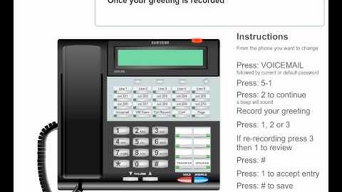 Voicemail Setup Step 04 - Record Greeting 1 - Business Telephone System