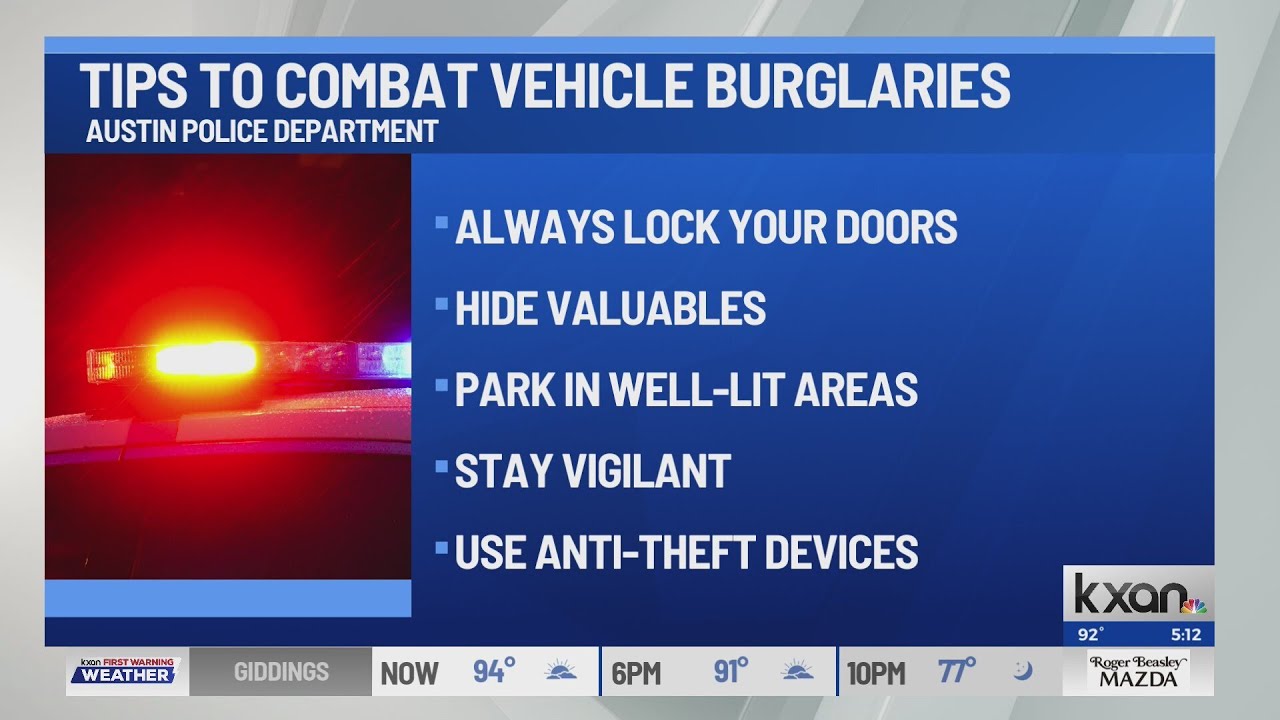 Austin Police announces new initiative to address vehicle burglaries at city parks