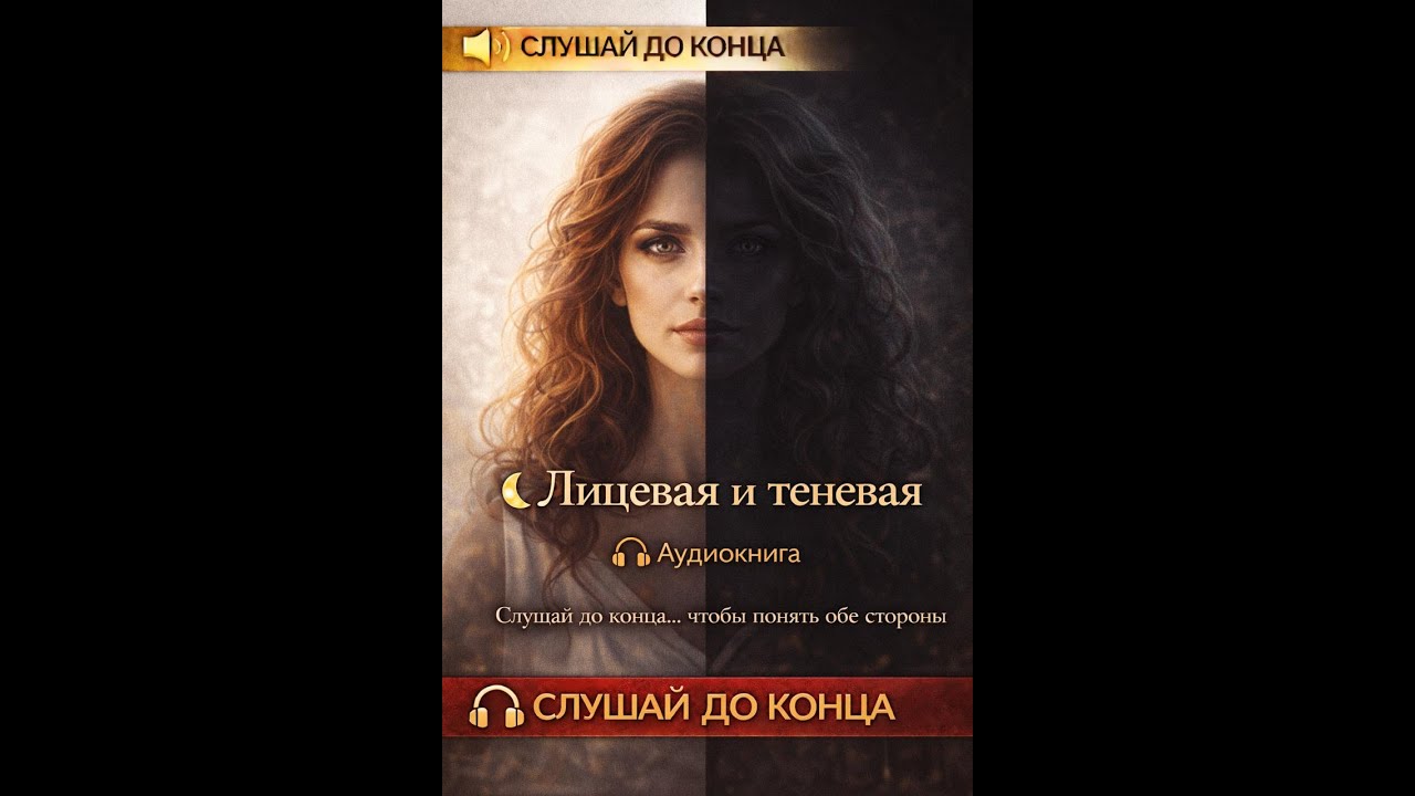 🌓 Лицевая и теневая🎧 Аудиокнига | Психологическая драма о двух сторонах одной истины