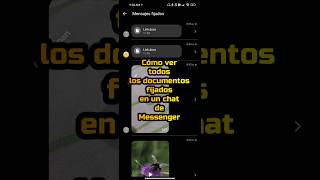 Cómo ver todos los documentos fijados en un chat de Messenger #shorts #messenger